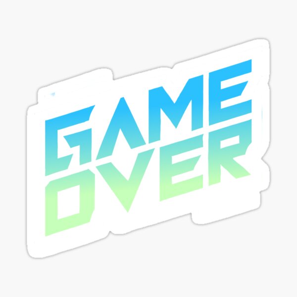 Item preview, GAME OVER white-blue designed and sold by II0FU5.