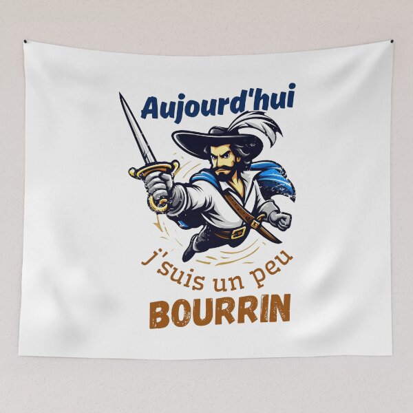 Item preview, Aujourd'hui, Noir Bourrin, Ciel Bleu designed and sold by SplashTastic.