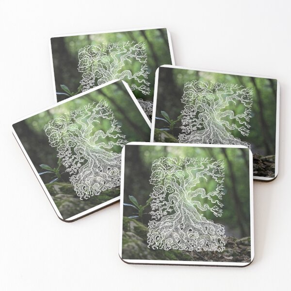 Item preview, Witchy Dark Woodland with Old Oak Tree designed and sold by WildWoodlandWitch.