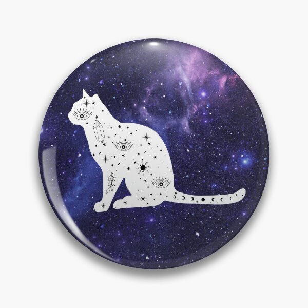 Item preview, Witchy Galactic Mystical Cat Kitty Stars designed and sold by WildWoodlandWitch.