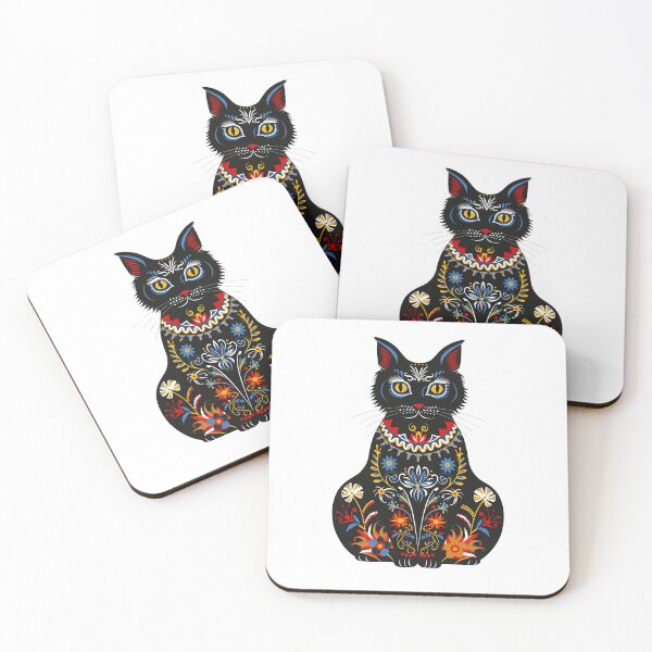 Item preview, Black cat folk art designed and sold by xiao xuans.