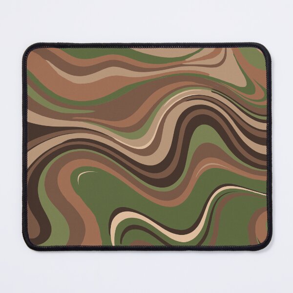 Item preview, Camouflage Swirls in Warm Browns and Army or Cactus Greens designed and sold by Beachy.