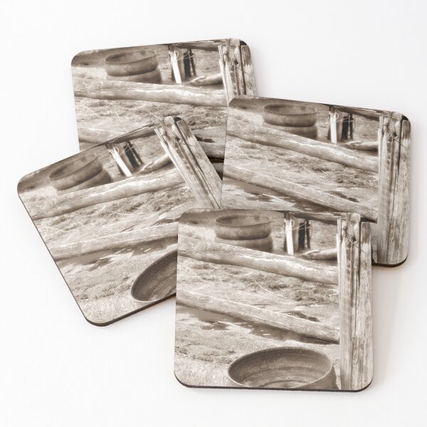 Item preview, Rustic Horse Yard with Puddle Reflection designed and sold by Dianne Mead.