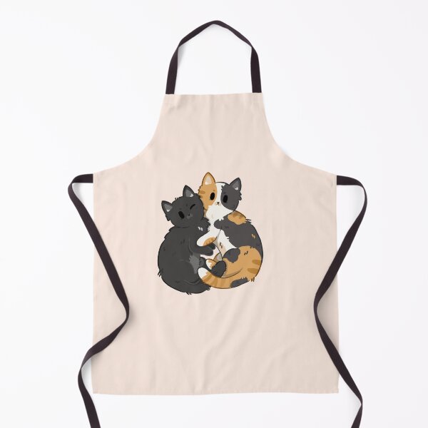 Item preview, New Cute Cat Couple- calico and black, hugging cats designed and sold by Biszkompt.