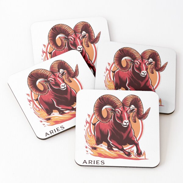 Item preview, Aries Zodiac Art | Dynamic Ram Symbol with Bold Energy designed and sold by Makabas.