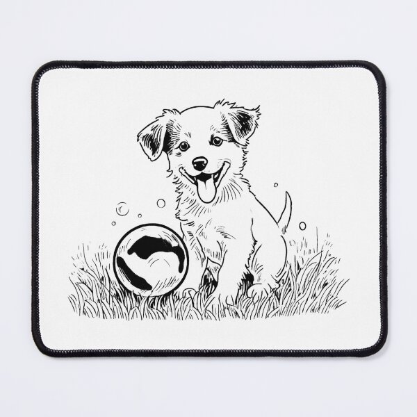 Item preview, Cute Puppy Chasing a Ball designed and sold by GeoSketchWear.