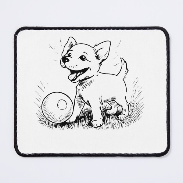 Item preview, Cute Puppy Chasing a Ball designed and sold by GeoSketchWear.
