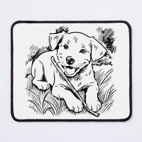 Item preview, Adorable Puppy Playing with a Stick designed and sold by GeoSketchWear.