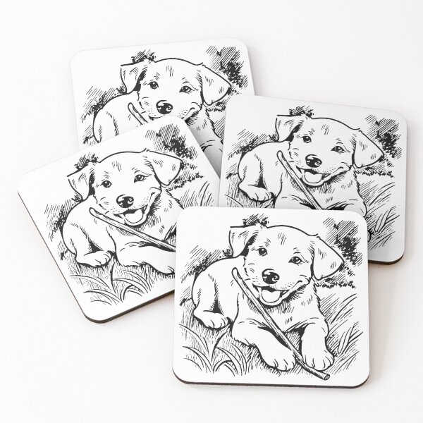 Item preview, Adorable Puppy Playing with a Stick designed and sold by GeoSketchWear.