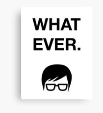 Funny Hipster Glasses Ironic Whatever Humor Canvas Print
