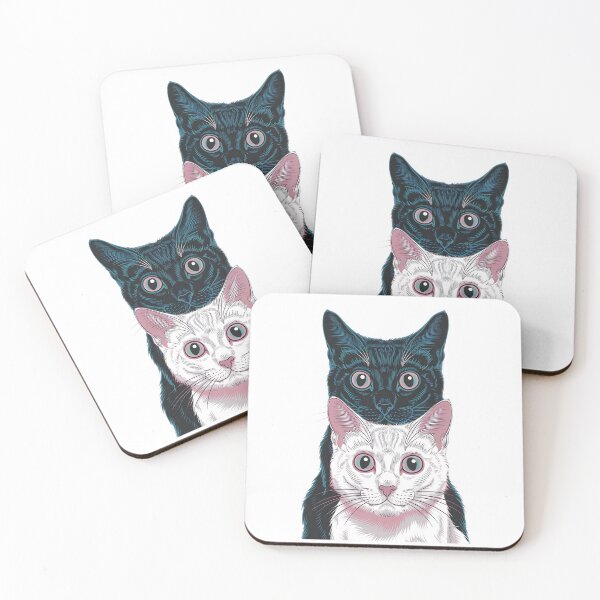 Item preview, Cute couple cats - Black & White designed and sold by Ammar Studio.
