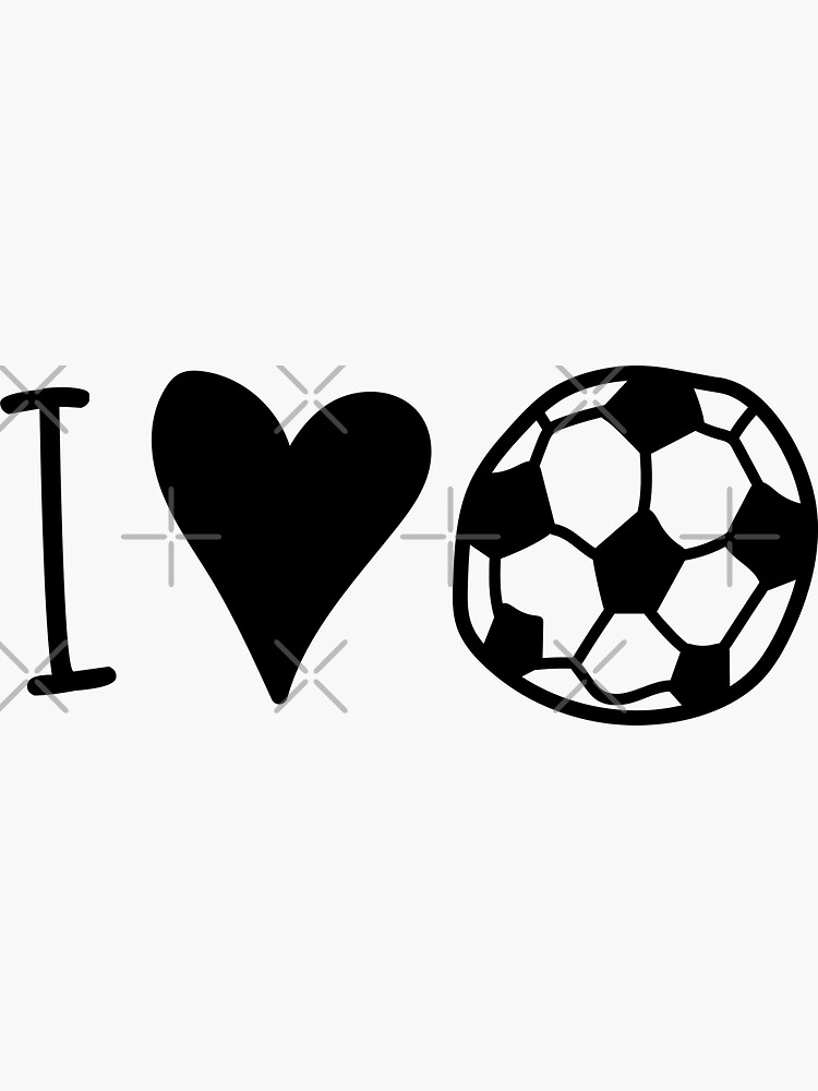 J'aime Le Football, Coeur Avec Ballon De Soccer Intérieur Design