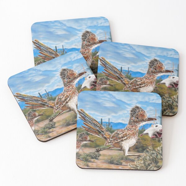 Item preview, Roadrunner Desert Raptor Cactus Road Runner Bird Art designed and sold by oz10.