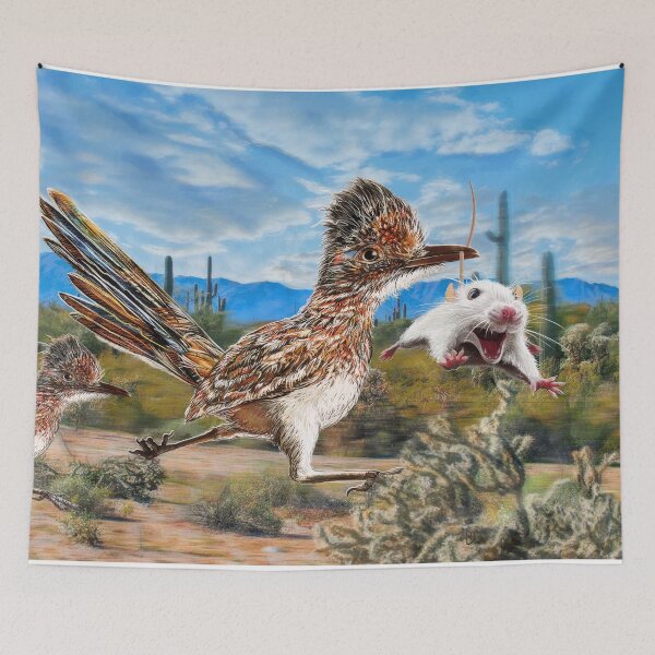 Item preview, Roadrunner Desert Raptor Cactus Road Runner Bird Art designed and sold by oz10.
