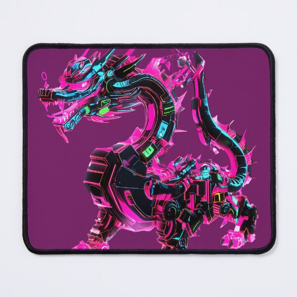 Item preview, Neon Cyberpunk Dragon with Futuristic Tech designed and sold by PixelReverb.