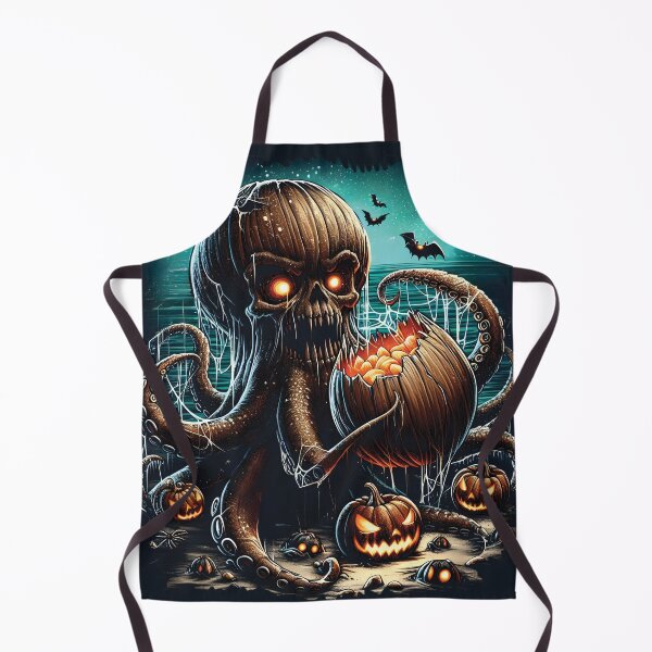 Item preview, Fiery Monstrous Coconut Octopus - Halloween Gothic Art designed and sold by EcoArtShop.