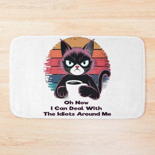 Item preview, Oh Now I Can Deal with The Idiots Around Me - Lover Coffee & Cats designed and sold by Ammar Studio.