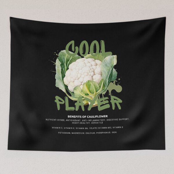 Item preview, Cool Player – Cauliflower for Your Health designed and sold by CWT-JustforFun.