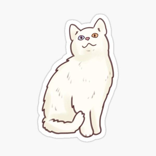 Item preview, Cute Khao Manee cat art designed and sold by Artofmayara.