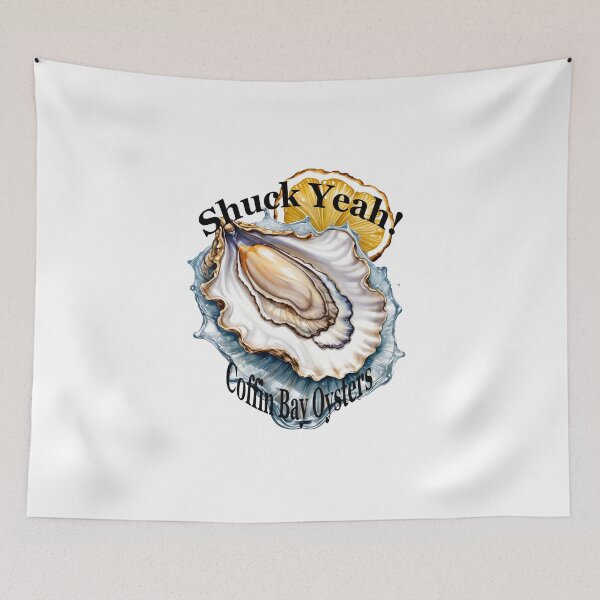 Item preview, Shuck Yeah! Coffin Bay Oysters tee shirt, pillow, mugs, cap designed and sold by So Much 2 See.