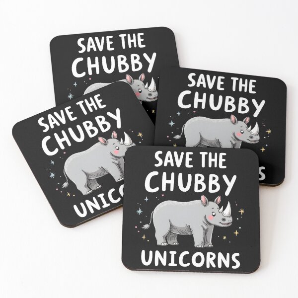 Item preview, Cute Rhino Save The Chubby Unicorns designed and sold by HeadTurningArt.