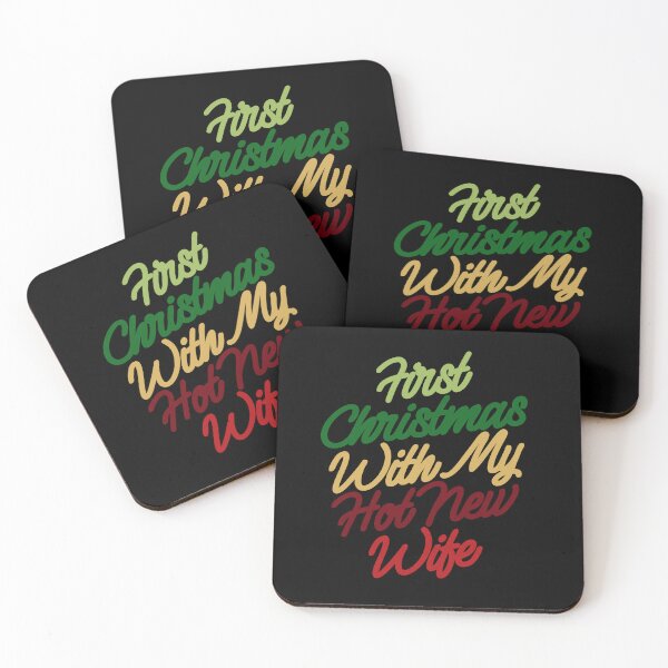 Item preview, "First Christmas with My Hot New Wife – Funny Newlywed Holiday Romance Gift" designed and sold by artworkathome.