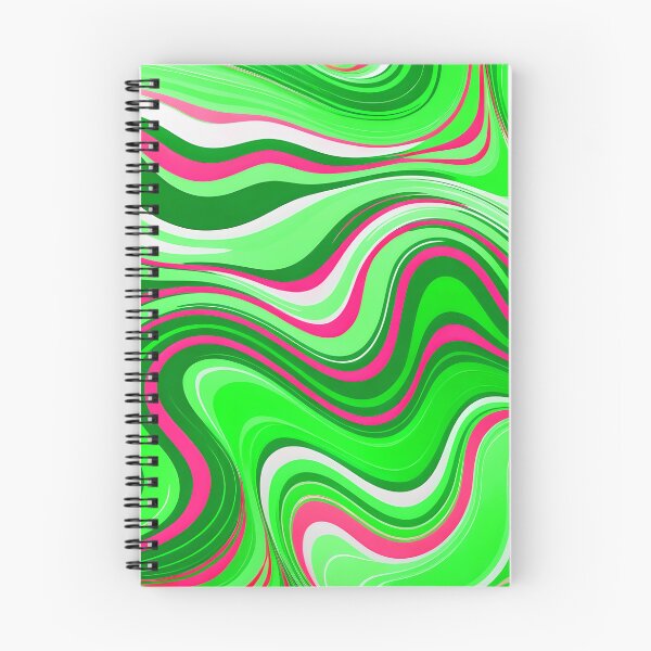 Item preview, Groovy Bright Green and Pink Trippy Liquid Swirls Modern Retro Art 1 of 4 designed and sold by Beachy.