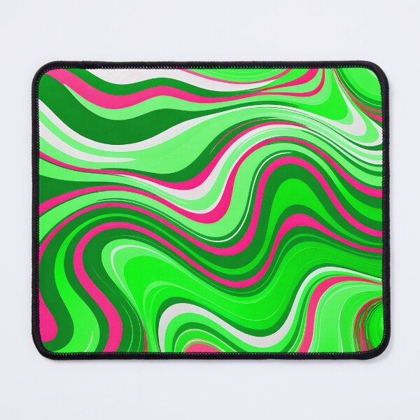 Item preview, Groovy Bright Green and Pink Trippy Liquid Swirls Modern Retro Art 1 of 4 designed and sold by Beachy.