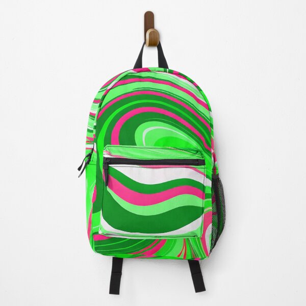Item preview, Groovy Bright Green and Pink Trippy Liquid Swirls Modern Retro Art 1 of 4 designed and sold by Beachy.