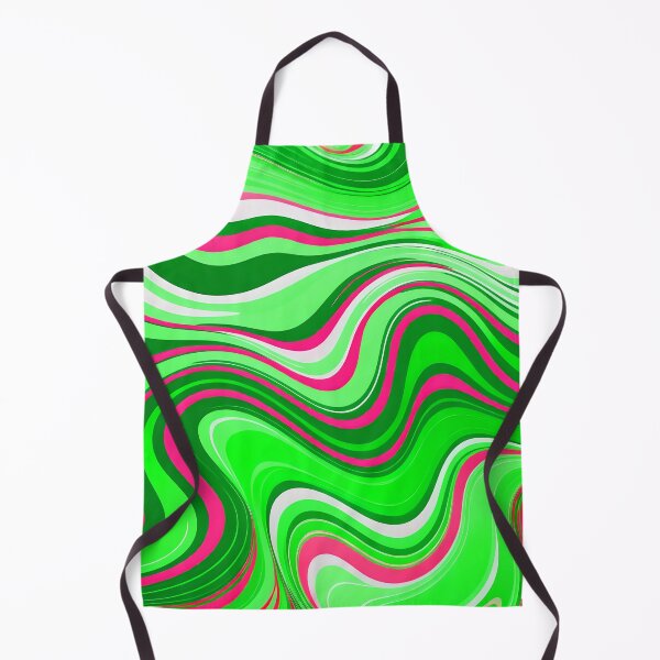 Item preview, Groovy Bright Green and Pink Trippy Liquid Swirls Modern Retro Art 1 of 4 designed and sold by Beachy.
