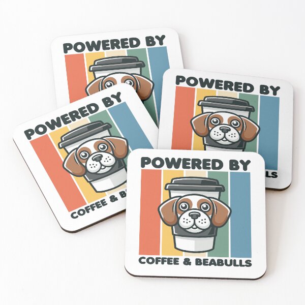Item preview, Coffee with Beabull Logo - Powered by Coffee & Beabulls designed and sold by MaateoDesign.