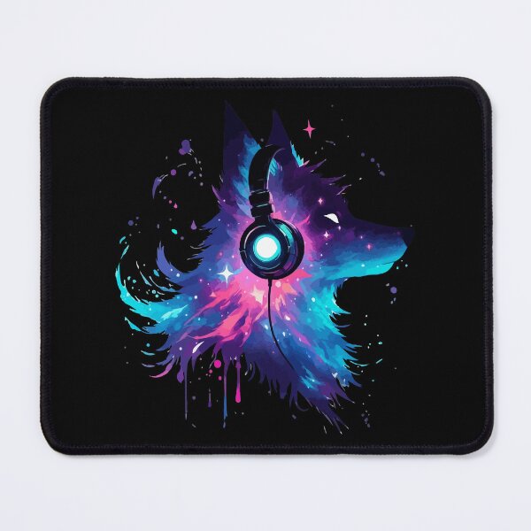 Item preview, Galaxy Fox Headphones Cool Watercolor Space designed and sold by TomFrontierArt.