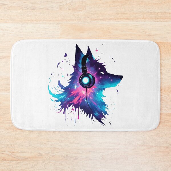 Item preview, Galaxy Fox Headphones Cool Watercolor Space  designed and sold by TomFrontierArt.