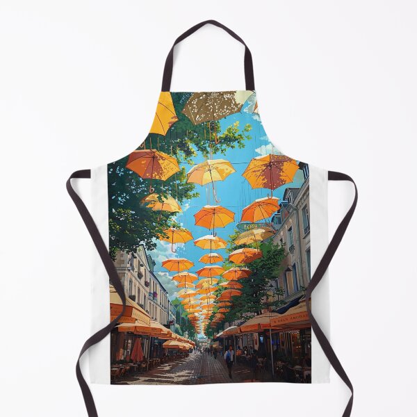 Item preview, Suspended Orange Umbrellas Over a Street designed and sold by Guesso.