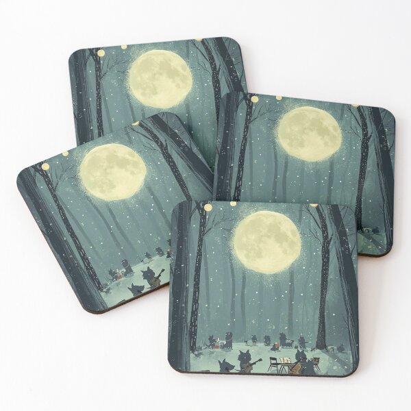 Item preview, Moonlit Jazz Wolves designed and sold by cute-animals99.