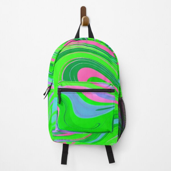 Item preview, Groovy Bright Green and Pink Trippy Liquid Swirls Modern Retro Art 3 of 4 designed and sold by Beachy.
