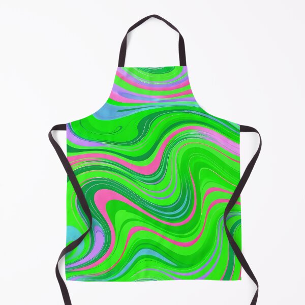 Item preview, Groovy Bright Green and Pink Trippy Liquid Swirls Modern Retro Art 3 of 4 designed and sold by Beachy.