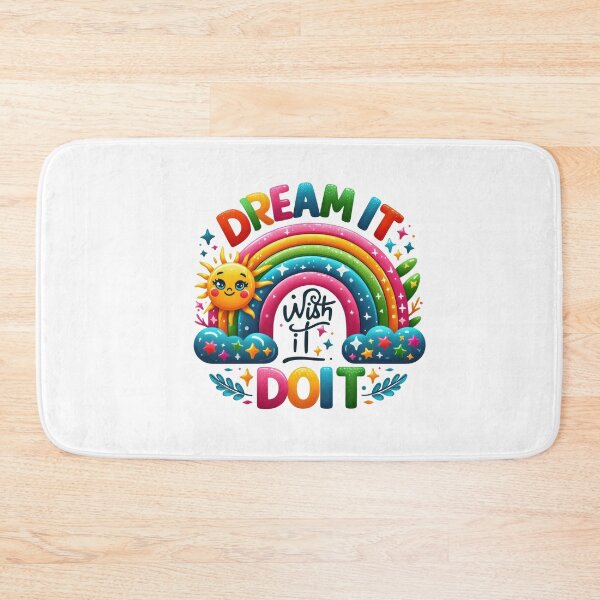 Item preview, Dream it, wishit, do it colorful rainbow designed and sold by CleanDecor.