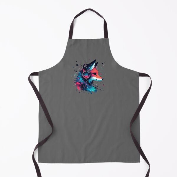 Item preview, Music Galaxy Fox Headphones Watercolor Splash Space designed and sold by TomFrontierArt.