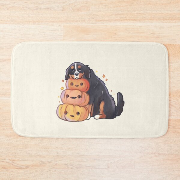 Item preview, Bernese Mountain Dog and pumpkins  designed and sold by Mayarartsy.