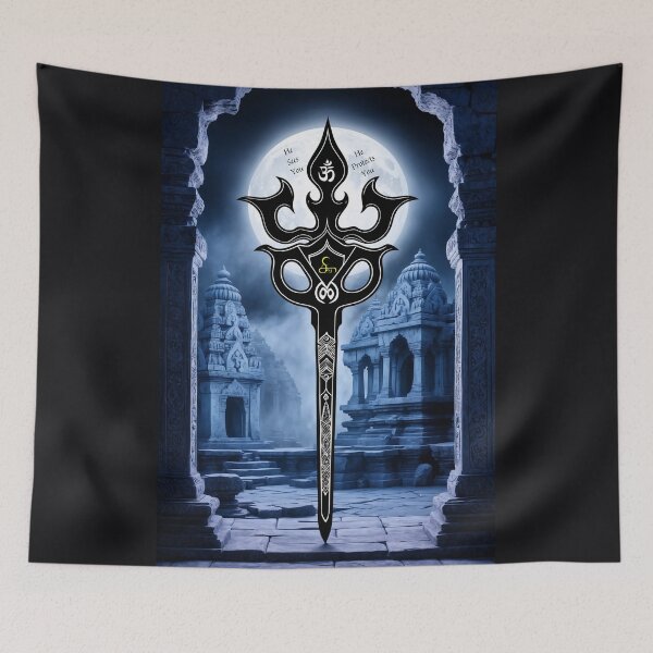 Item preview, Shiva's Trishula The Cosmic Guardian designed and sold by Prachodayat Artworks.
