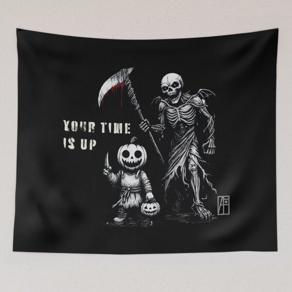 Item preview, HALLOWEEN - DEATH - Your Time is Up - 1 designed and sold by ArtProjectShop.