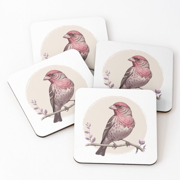 Item preview, Purple finch, colorful birds, Haemorhous purpureus, State bird of New Hampshire designed and sold by lagunaklein.