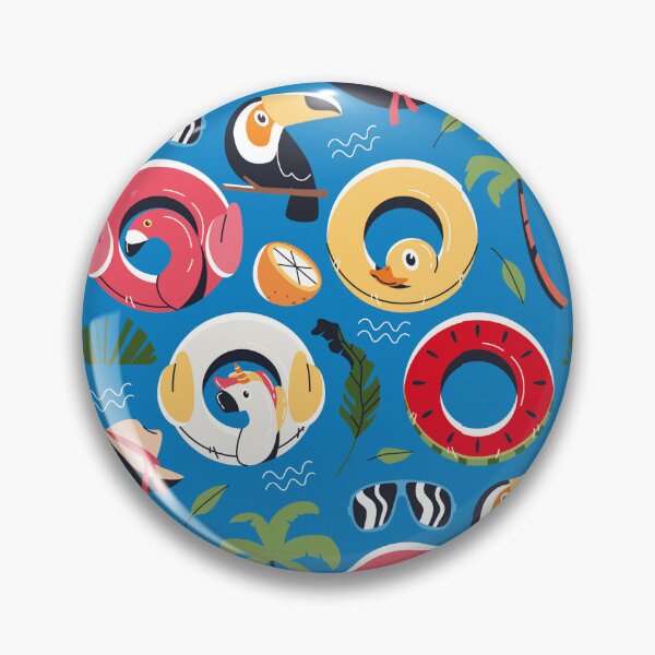 Item preview, colorful summer pattern, swimming ring designed and sold by Mauswohn.