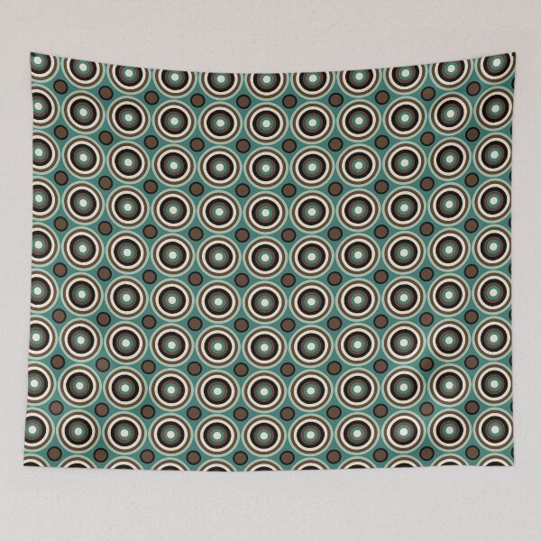 Item preview, Mid Century Modern  Geometric  Circles Green, Brown designed and sold by Prints and Lifestyle.