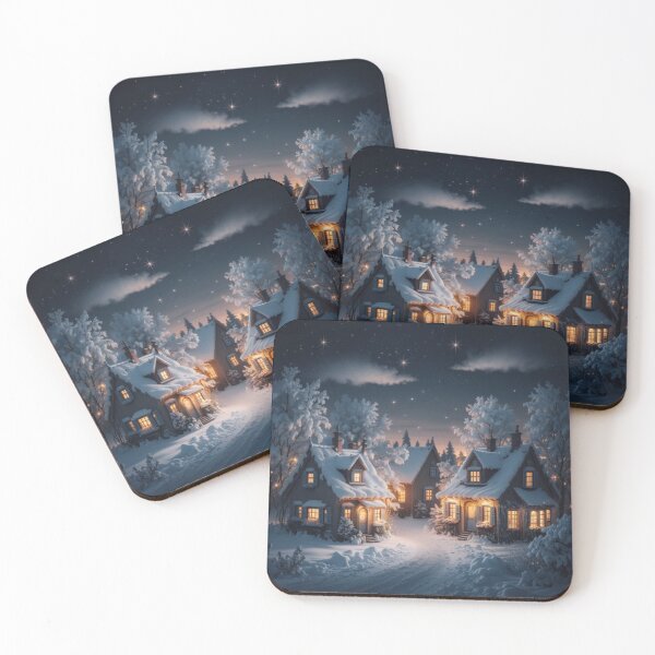 Item preview, Copy of Pictures of a group of houses at night on a cold day designed and sold by fas166.