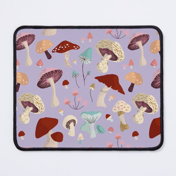 Item preview, Mushroom Pattern Illustration - Lilac designed and sold by Zorana Stevanovic.