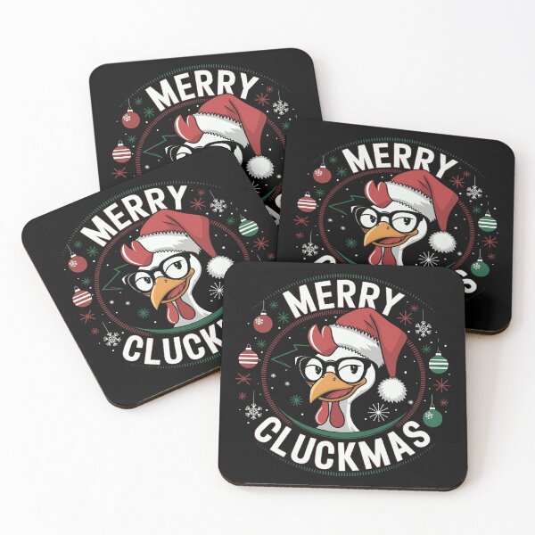 Item preview, merry cluckmas 2025 designed and sold by Hotshots Design.
