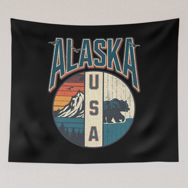 Item preview, VINTAGE SUSNET ALASKA USA GRIZZLY BEAR designed and sold by justyna-s28.