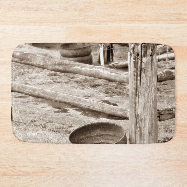 Item preview, Rustic Horse Yard with Puddle Reflection designed and sold by Dianne Mead.